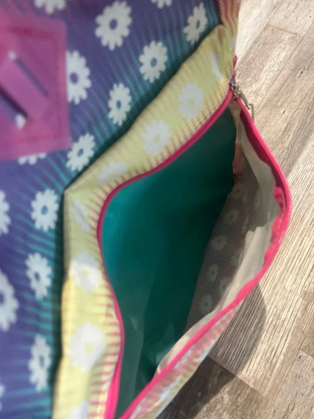 Kids Rainbow Daisy Backpack - Pink, Yellow, Purple